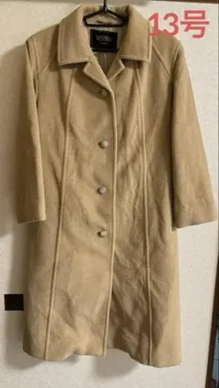 VESTINA東京スタイル ロングコート ウール キャメル混 大きめ キャメル
