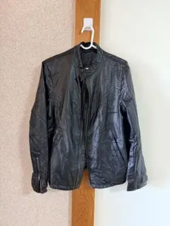 UNIQLO フェイクレザージャケット ブラック メンズ M