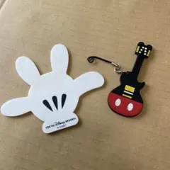 ミッキーマウス ギター　ラバーストラップ　ディズニーストア限定
