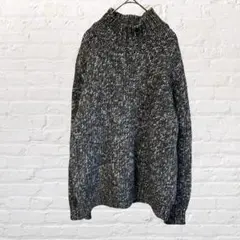 11365 インターメッツォ ハイネック ニット セーター グレー M ウール混