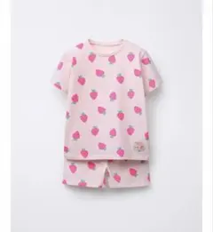 ZARA ベビー 新品 イチゴ柄セットアップ 98 Tシャツ ショートパンツのサムネイル