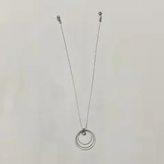 シルバー 3リング ネックレス