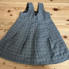 グレー系チェック ジャンバースカート 100cm