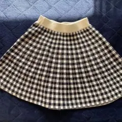 GU ギンガムチェック柄 フレアスカート　130