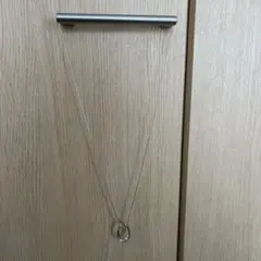 シルバー ダブルドロップ ネックレス