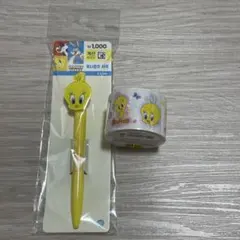 韓国 ダイソー　トゥイーティー　シャープペン　ロールシール