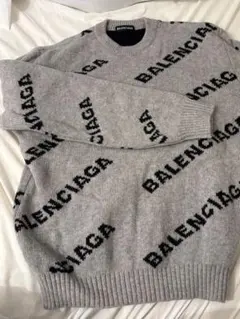 BALENCIAGA ロゴ入りグレーセーターのサムネイル