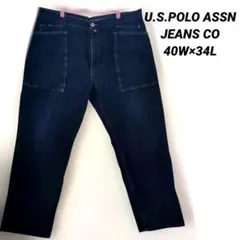 【極美品】U.S. POLO ASSN♡ ストレートデニム☆濃紺/40W×34L