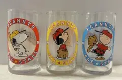 PEANUTS ALL STARS グラス 3個セットレトロ