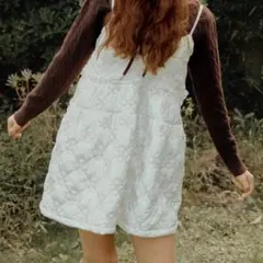 アリソンブラウン　PUFFY FAIRY FRILL DRESS ホワイト