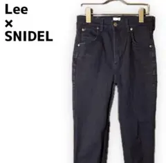 【人気】リー　スナイデル　コラボ　ブラックストレッチデニム　テーパード　スリム