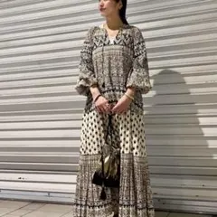 Sara Mallika サラマリカ コットンリネン ドレス ワンピース 刺繍