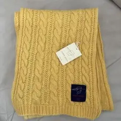 FABIEN ROZAN イエロー ケーブル編みマフラーカネボウ毛糸