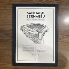 サンティアゴ・ベルナベウ レアル・マドリード　アートプリント　A4 パロディー