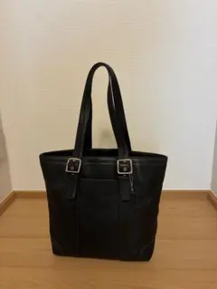 COACH コーチ トートバッグ オールレザー ブラック A4収納可能