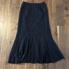 マーメイドスカート　レース　ブラック