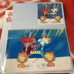 キティ　日焼け　トロピカル　メモ♡レターセット　2002