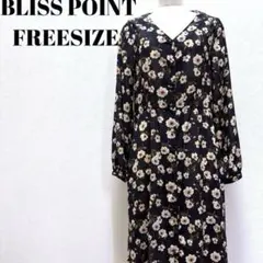 BLISS POINT フラワープリント ワンピース フリーサイズ【41】