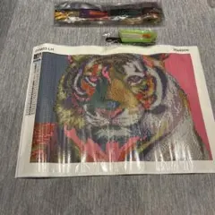ダイヤモンドアート 初心者 ダイヤモンド塗装 モザイクアート 5D 絵画ライオン