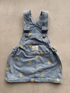 futafuta 花柄刺繍デニムワンピース