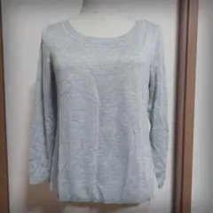 【エイチアンドエム】長袖ニット セーター〖S〗薄手 クールネック 春秋 袖裾リブ