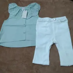 petit main ノースリーブ　ズボン　未使用　80cm　2点セット