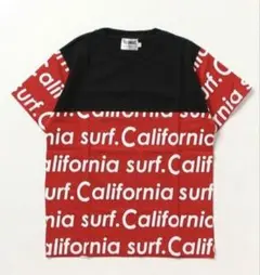 【新品】no sweat　メンズ　半袖Tシャツ　英字　レッド×ブラック　M