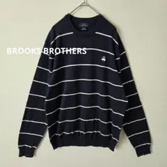 【ブルックスブラザーズ】ニット　セーター　長袖　メンズ　クルーネック　ボーダー