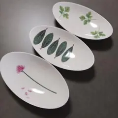LA AMYS herbs 楕円形 プレート 3枚セットのサムネイル