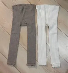 ベビーレギンス　ニット素材80cm 2本セット