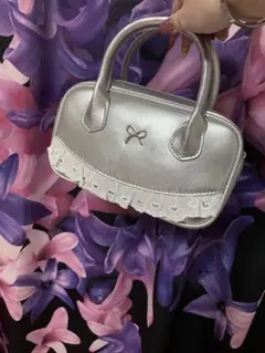 シルバーリボンショルダーバッグ