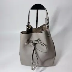 FURLA フルラ コスタンザ 2WAY ハンドバッグ 巾着 シボ革 グレージュ