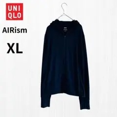 ユニクロ UNIQLO エアリズムUVカットメッシュパーカ XLサイズ ネイビー