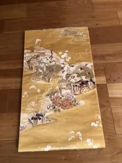 礼装用　袋帯　落款あり　ゴールド　六通　芯あり