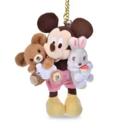 ユニベスティーズ イエック ラビット＆ミッキー＆モカ ぬいぐるみ キーチェーン