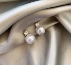 パール イヤリング、パールイヤリング、シルバーイヤリング、結婚式、デート