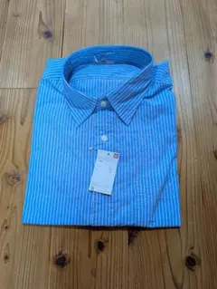 新品　UNIQLO ウォッシュブロード　ストライプシャツ　ユニクロ　 XL