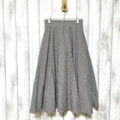 UNIQLO ユニクロ (S)　ギンガムチェック サーキュラースカート