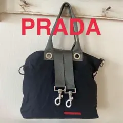 【美品】PRADA プラダスポーツ 2WAYトートバッグ ブラック ユニセックス