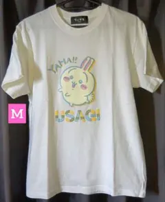 ちいかわ うさぎ レトロ印刷風 Tシャツ ホワイト YAHA!! Mサイズ