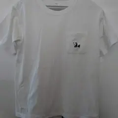 ホワイト Tシャツ パンダ刺繍