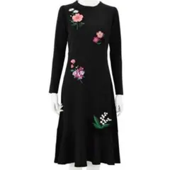 【タグ付き・未使用】 Chesty（チェスティ）フラワー刺繍ニットワンピース