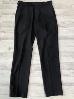 【匿名】ユニクロ 感動パンツ ストレッチ ウールライク ダークグレー W73
