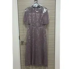 新品☆ 匿名配送 レッセパッセ フレアースリーブレースドレス ラベンダー