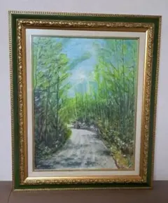 油絵 絵画 【森の湖】【A3】 - メルカリ