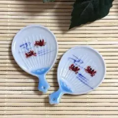 未使用保管品✨京焼 清水焼 陵泉 うちわ型 花火 箸置き 単品✨箸置 は