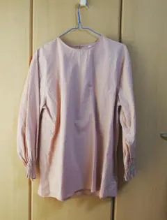 古着　ピンク　ギャザー　ブラウス　韓国