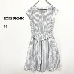 ROPÉ PICNIC ストライプノースリーブワンピース 38M膝丈e343のサムネイル