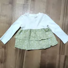 ブランシェス チュニック カットソー 100cm ホワイト 花柄