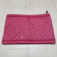 キャロウェイ　ゴルフウェア　ネックウォーマー　キルティング　ピンク　フリース